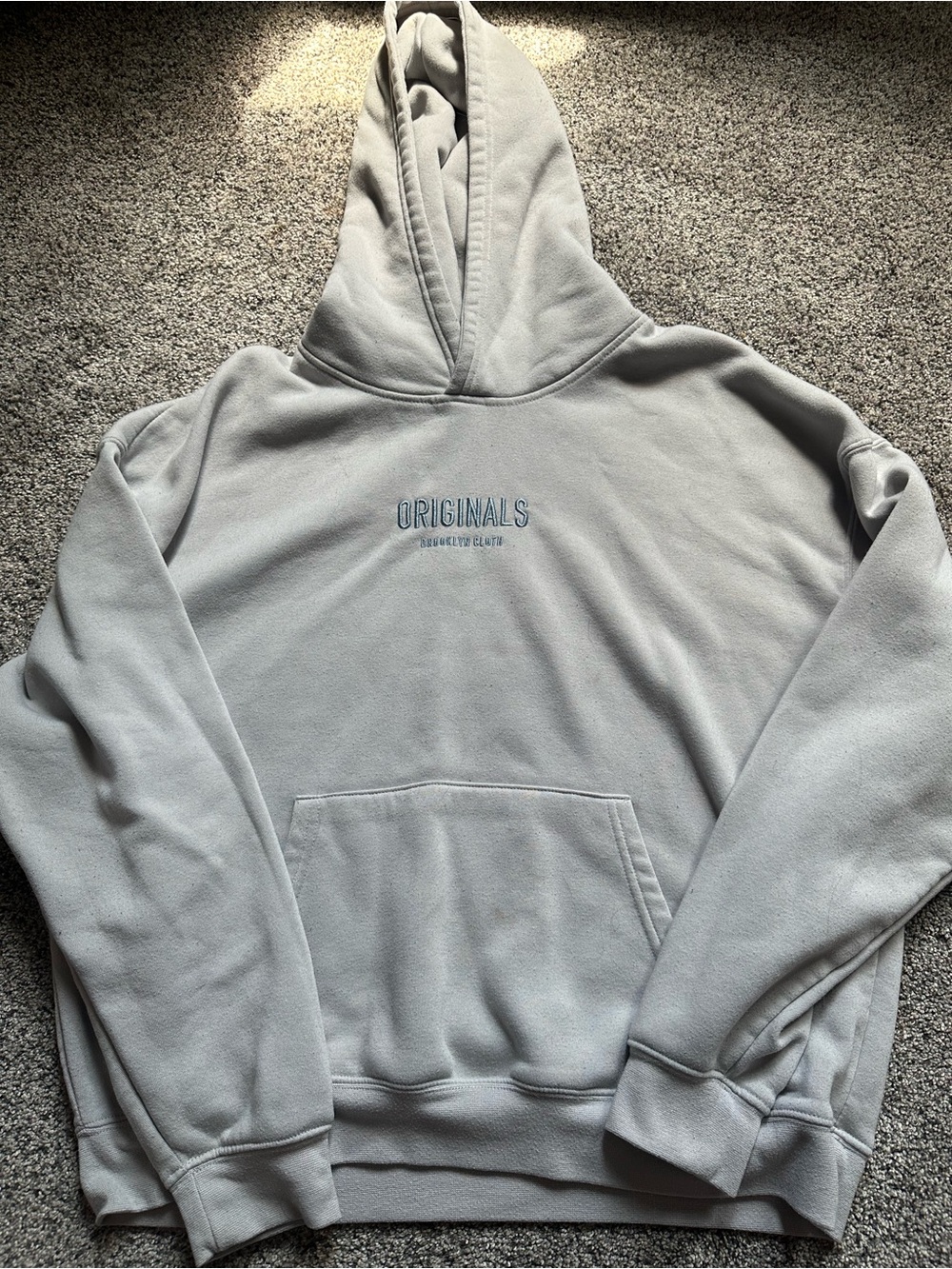 Men's Light Blue Hoodie Sweatshirt